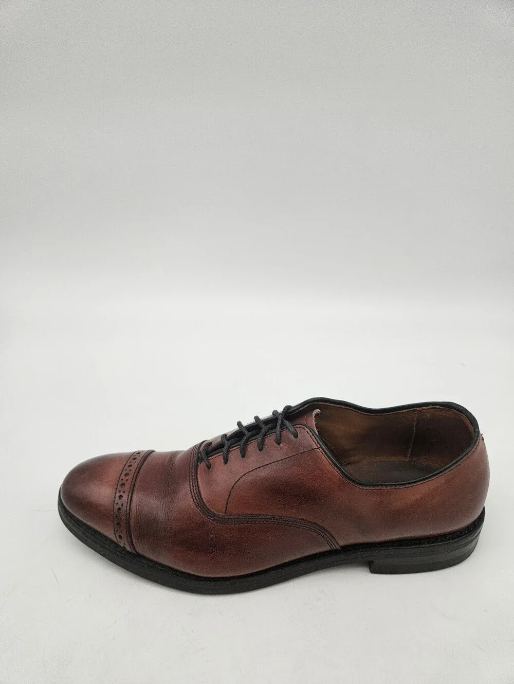 Allen Edmunds 5th Avenue Cap To Oxford Men's Dress Shoes Size 9C Brown Lace Up